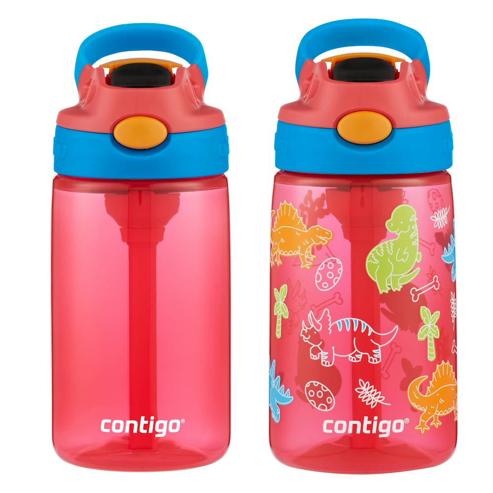 Contigo® Kids Water Bottle with Redesigned AUTOSPOUT® Straw, 14 oz, 2 pack udQT