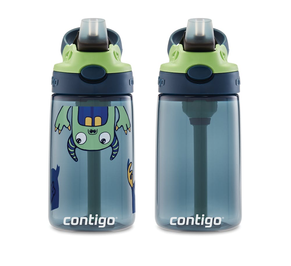 Contigo® Kids Straw Water Bottle with AUTOSPOUT® Lid, 14oz., 2 Pack eGSm