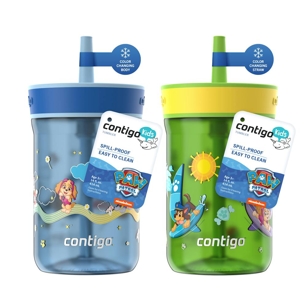 Contigo® Kids’ Leighton Straw Tumbler with Spill-Proof Leak-Proof Lid, 14oz NejO