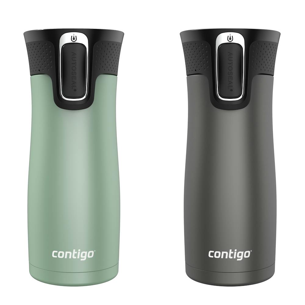 Contigo® West Loop 2.0 Leak-Proof Spill-Proof Insulated Stainless Steel Travel Mug, 16oz., 2 Pack nxJN