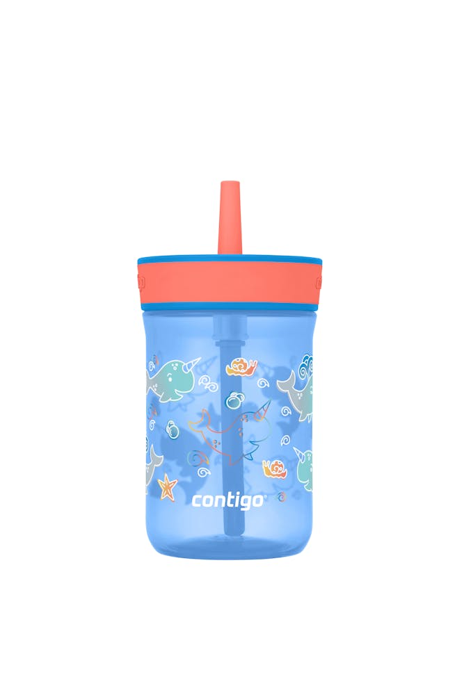 Contigo® Kids’ Leighton Straw Tumbler with Spill-Proof Leak-Proof Lid, 14oz NCyc