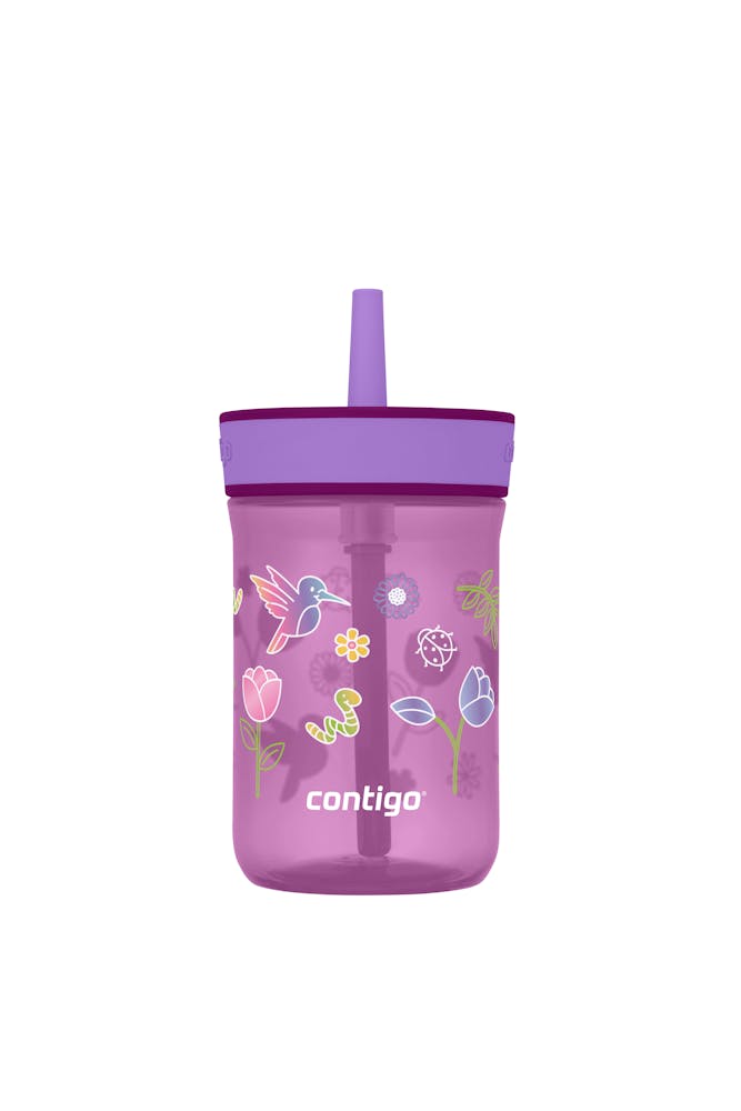 Contigo® Kids’ Leighton Straw Tumbler with Spill-Proof Leak-Proof Lid, 14oz 2UVR