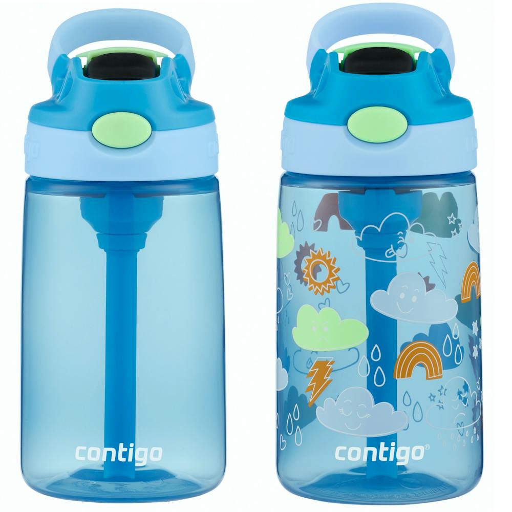 Contigo® Kids Water Bottle with Redesigned AUTOSPOUT® Straw, 14 oz, 2 pack TjXe