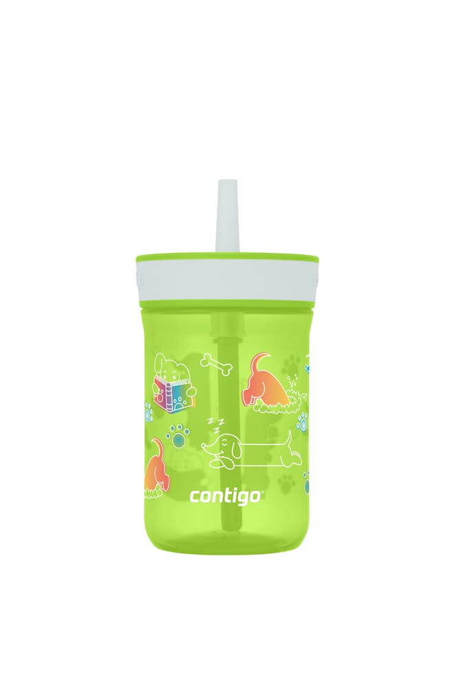Contigo® Kids’ Leighton Straw Tumbler with Spill-Proof Leak-Proof Lid, 14oz 5hM5